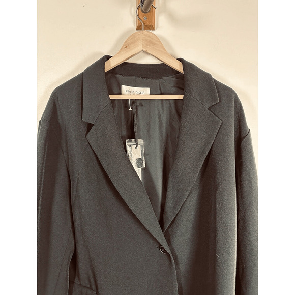 Prologue Women's Long Sleeve Oversized Slouchy Blazer Black Size 1X NWT - Picture 11 of 14